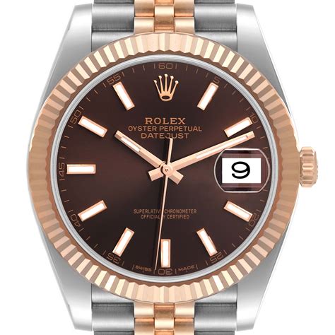 rolex datejust 41 steel and rose gold